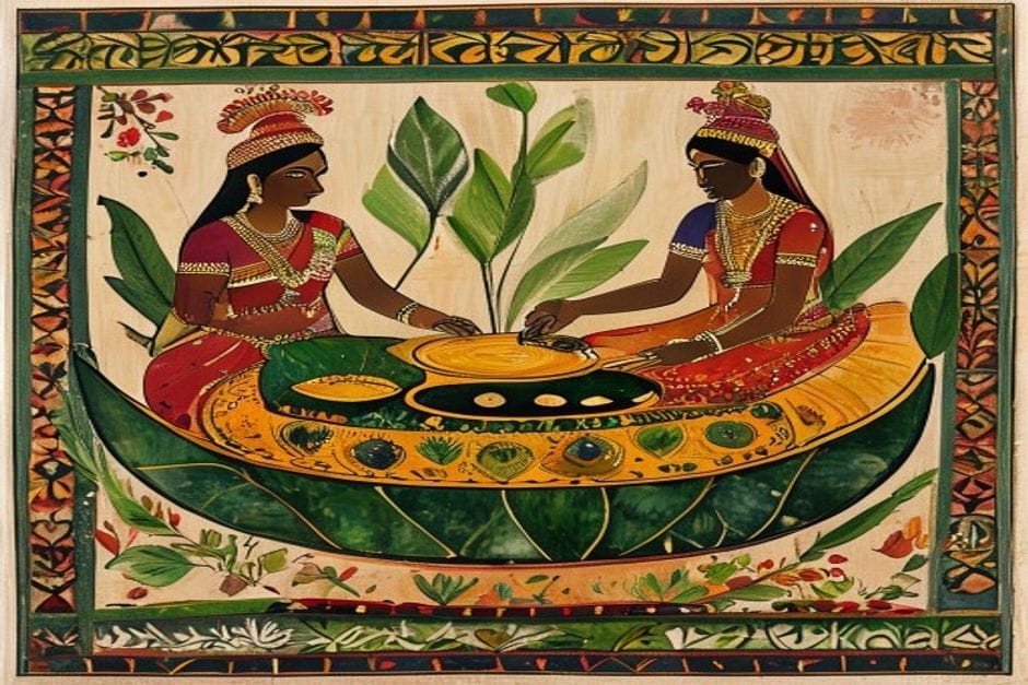 Kasar — AI-generated illustration in the Mithila (Madhubani) style