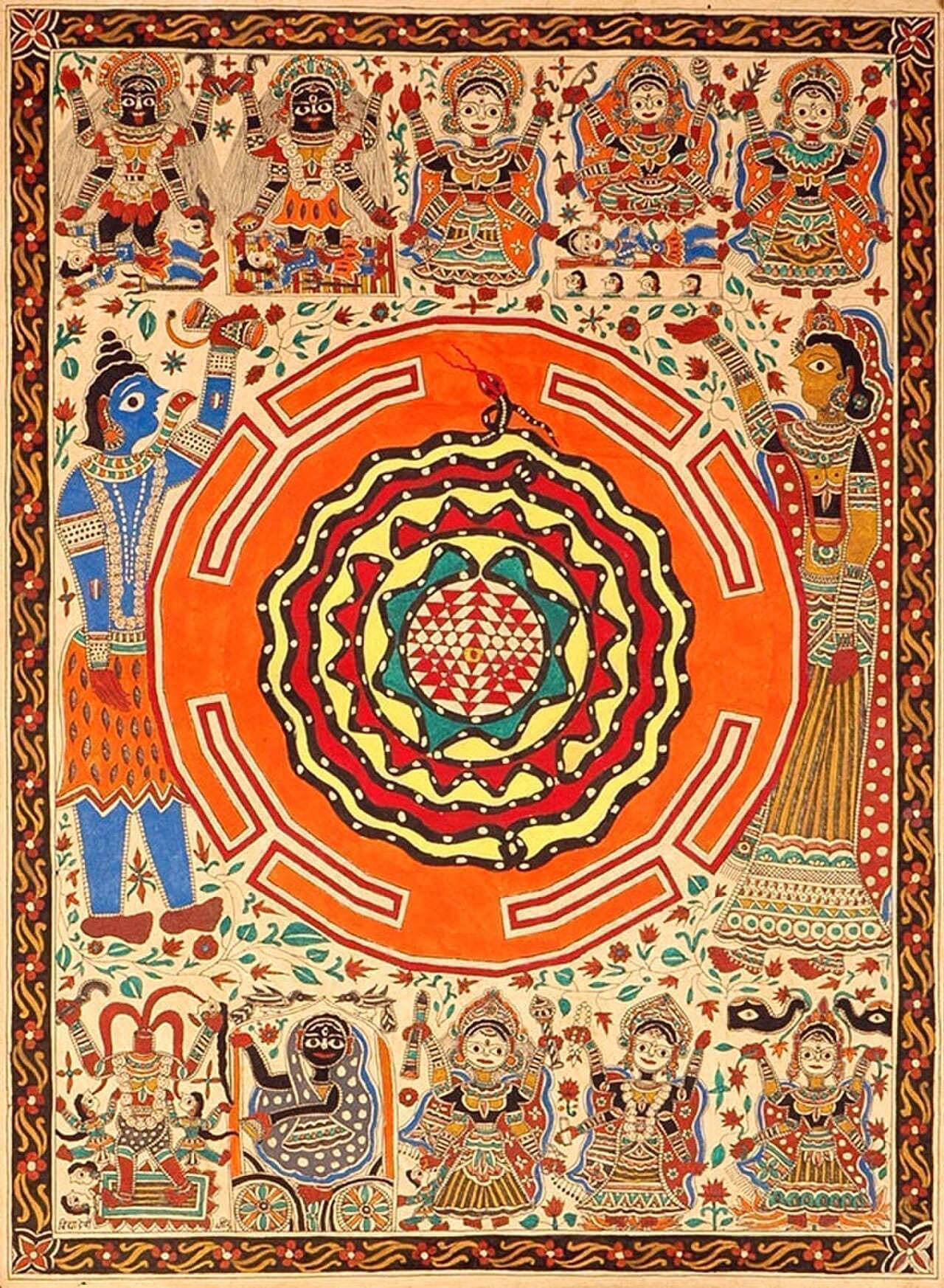 Madhubani painting of the Mahavidyas