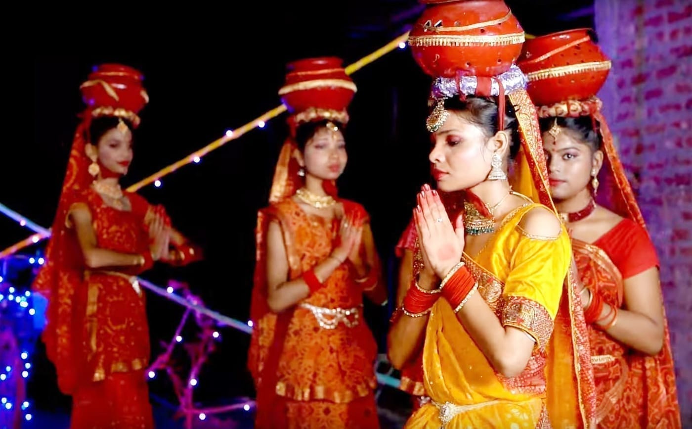 The Jhijhiya folk dance