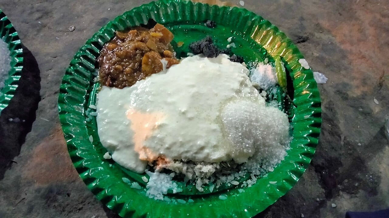 Dahi-chura, the Maithil curd-and-flattened-rice meal