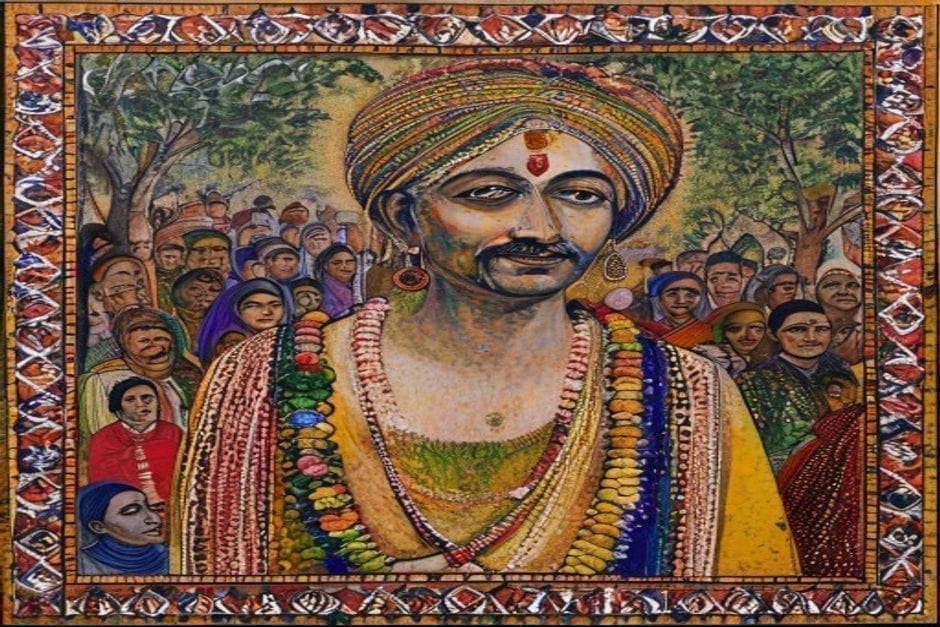 Bharat Ratna for Karpoori Thakur — illustration in the Mithila style