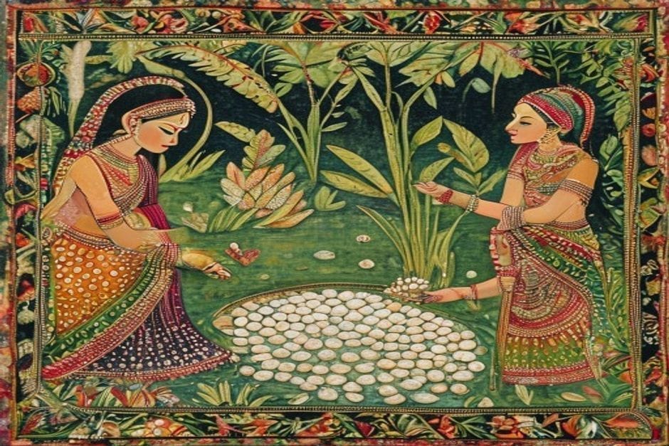 Mithila Makhana wins a GI tag — illustration in the Mithila style