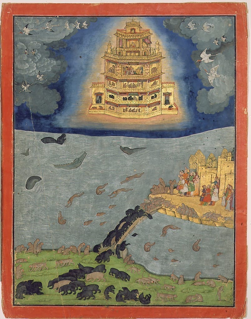 A Ramayana manuscript painting