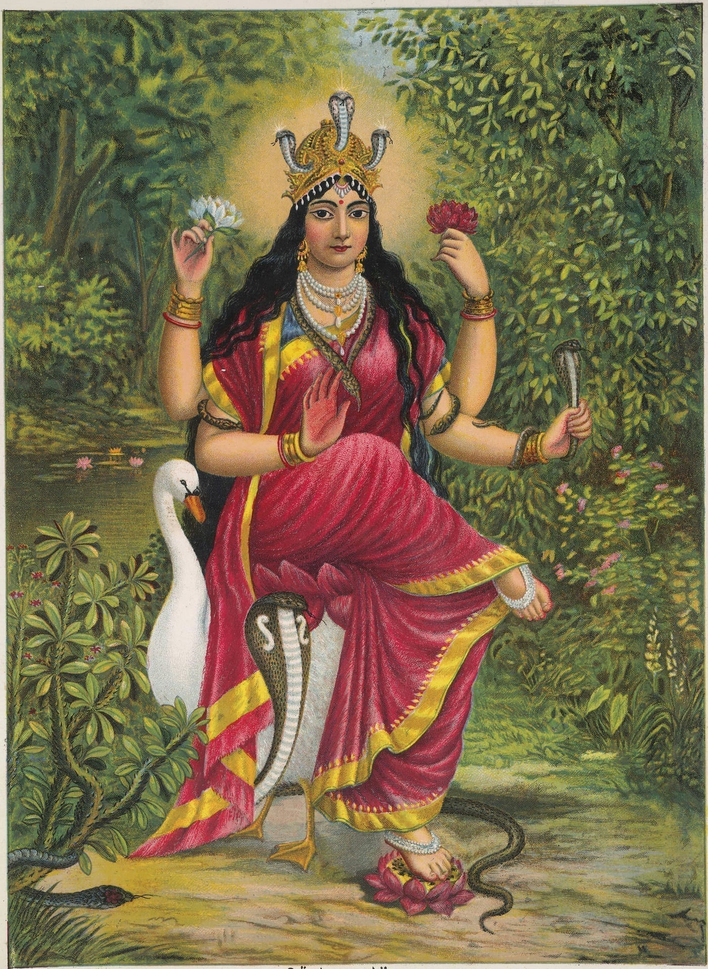 Bishahari & the Bihula tale — illustration in the Mithila style