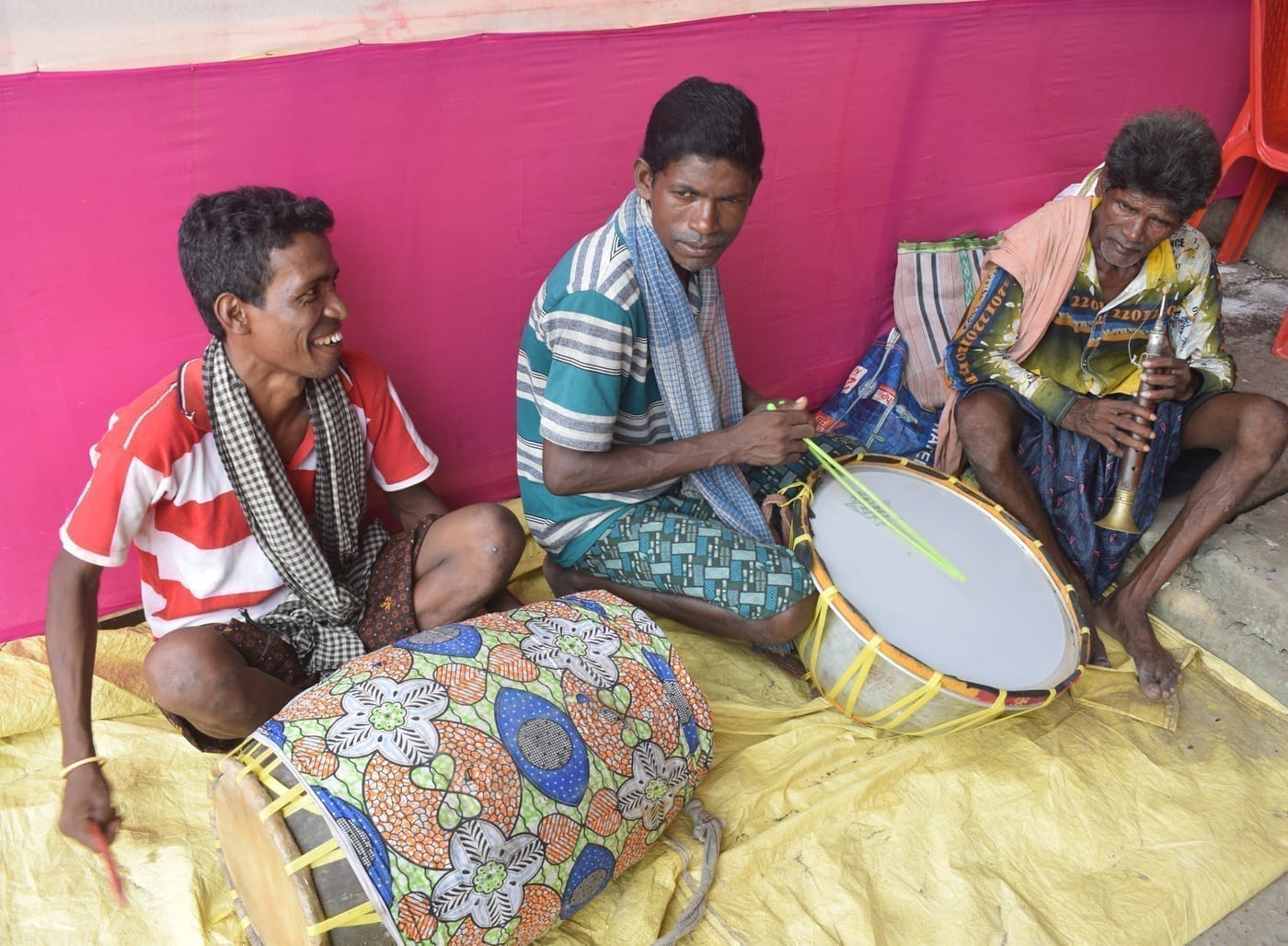 Jogira & the phaag songs — illustration in the Mithila style