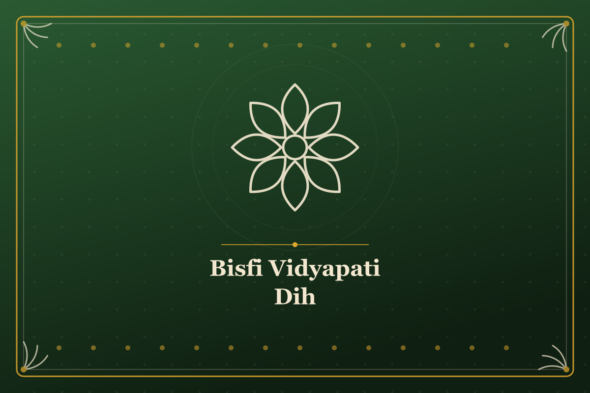 Bisfi Vidyapati Dih — illustrated cover in the Mithila style