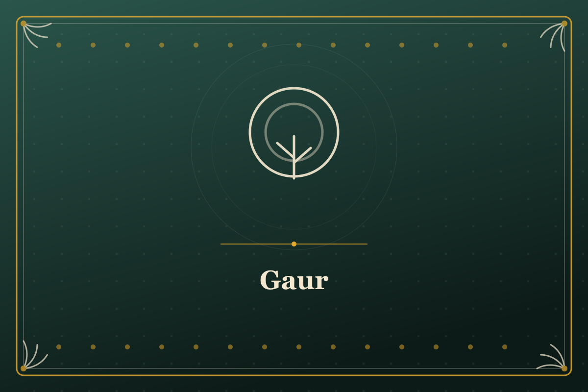 Gaur — illustrated cover in the Mithila style