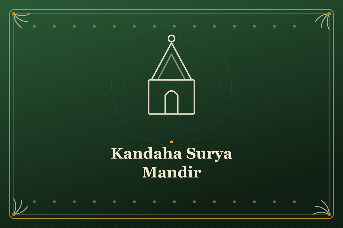 Kandaha Surya Mandir — illustrated cover in the Mithila style