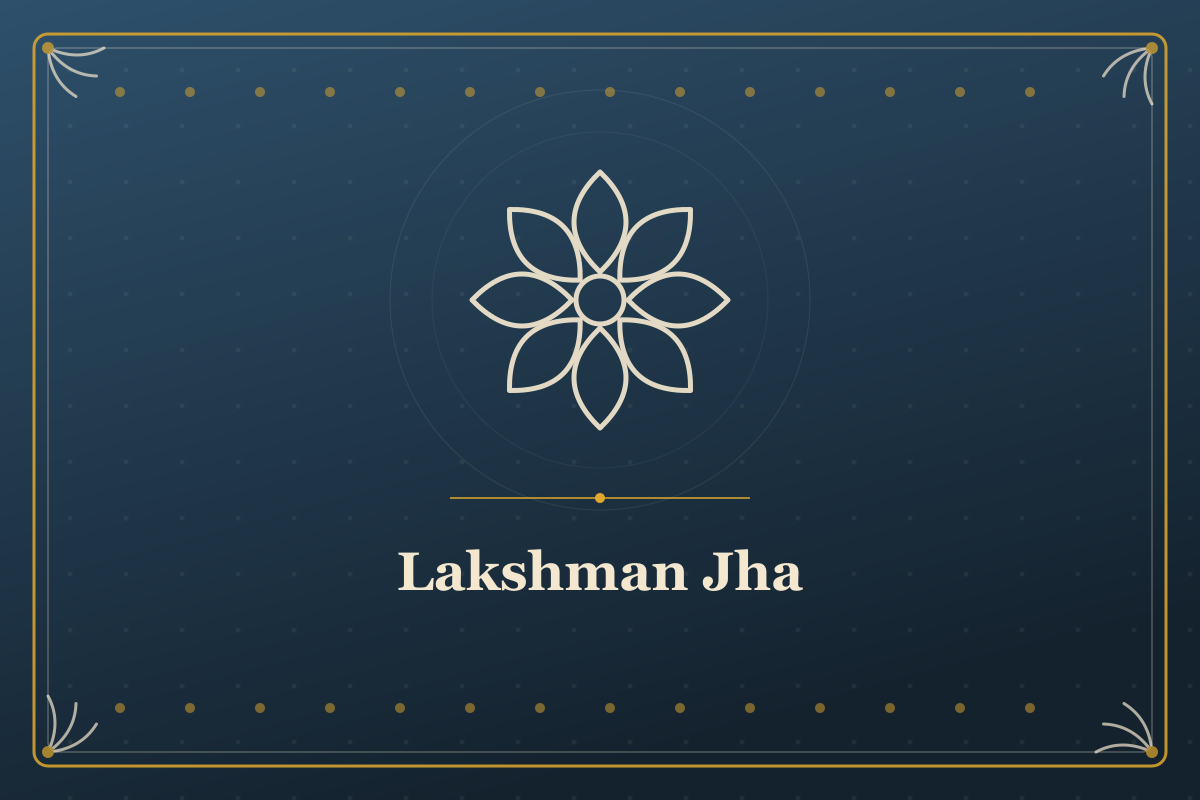 Lakshman Jha — illustrated cover in the Mithila style