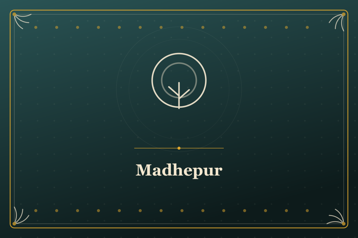 Madhepur — illustrated cover in the Mithila style