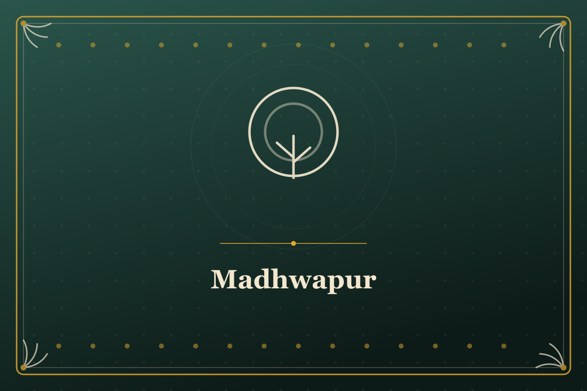Madhwapur — illustrated cover in the Mithila style