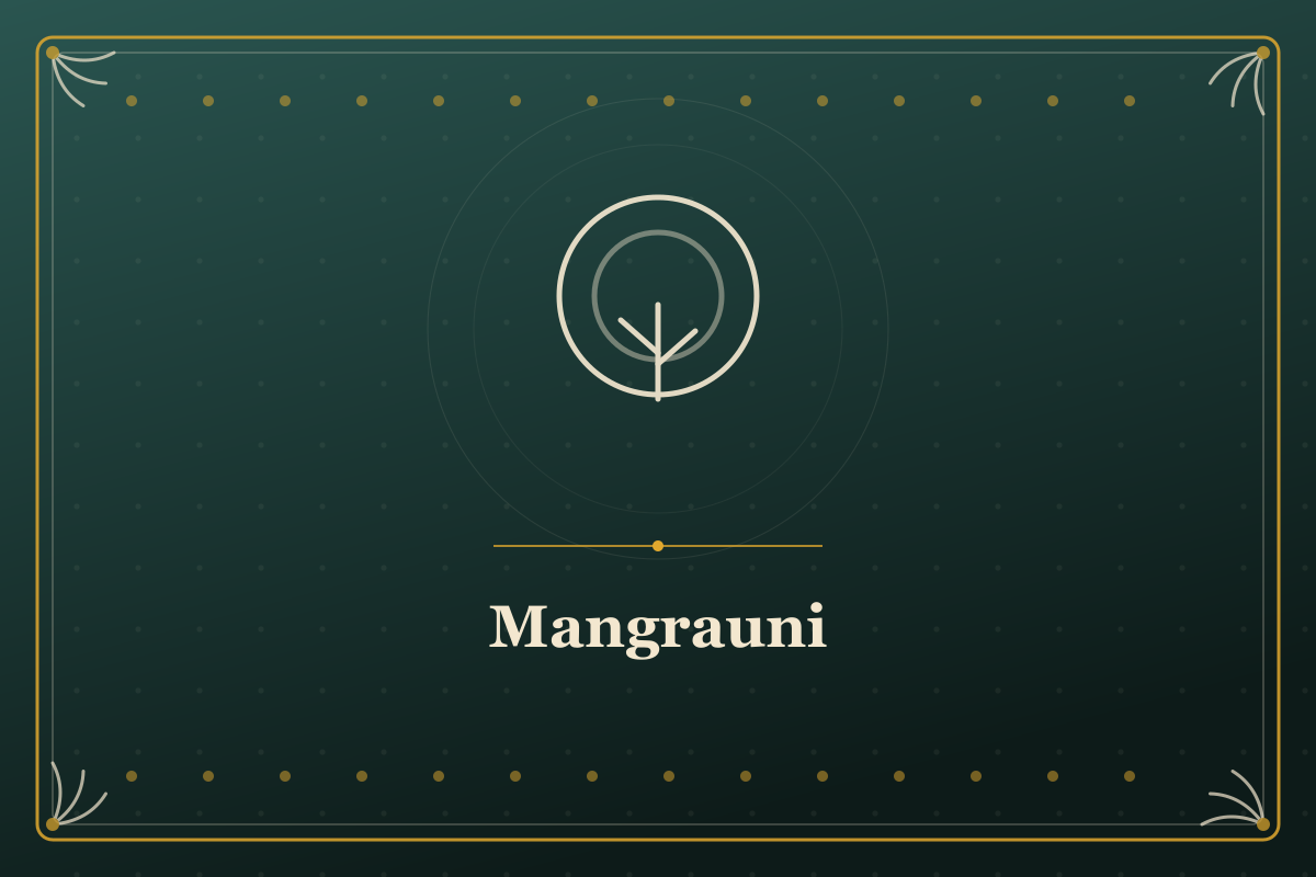 Mangrauni — illustrated cover in the Mithila style