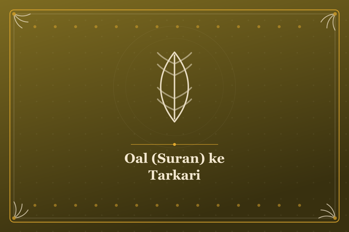 Oal (Suran) ke Tarkari — illustrated cover in the Mithila style