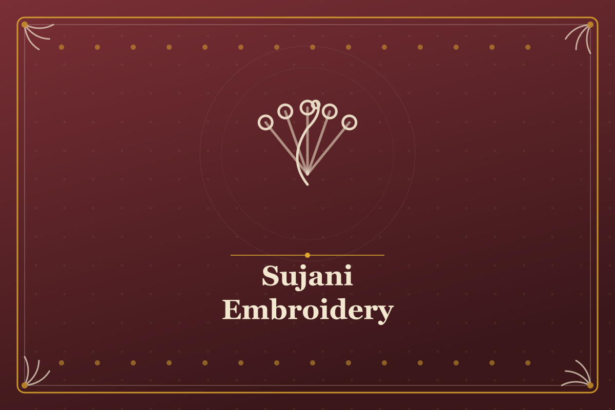 Sujani Embroidery — illustrated cover in the Mithila style