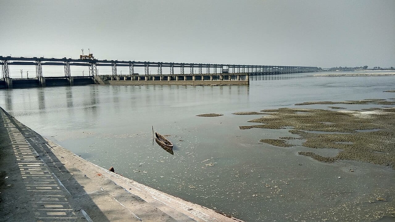 The Kosi Barrage near Birpur